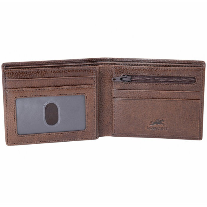 MANCINI Fifth Avenue RFID Secure Center Wing Wallet with Coin Pocket 5