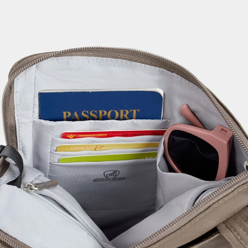 Travelon Anti-Theft Classic Slim Double Zip Crossbody 52