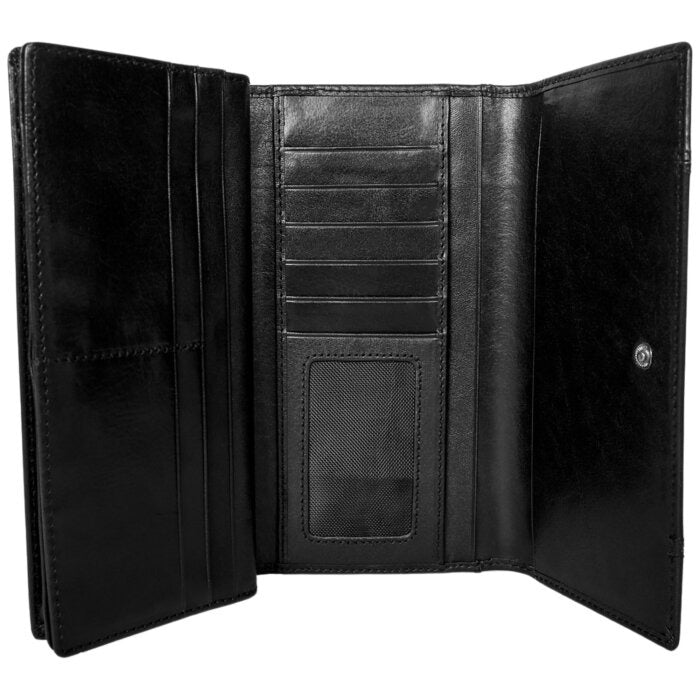 Mancini Pelle D’oro RFID Secure Quad Fold Wallet 8