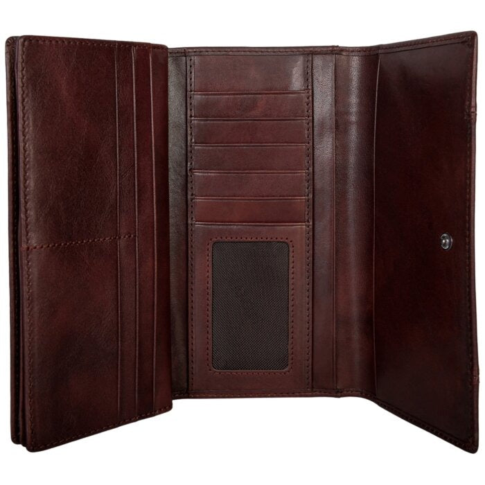 Mancini Pelle D’oro RFID Secure Quad Fold Wallet 12