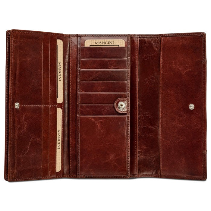 Mancini Casablanca Ladies’ RFID Secure Trifold Wallet 17