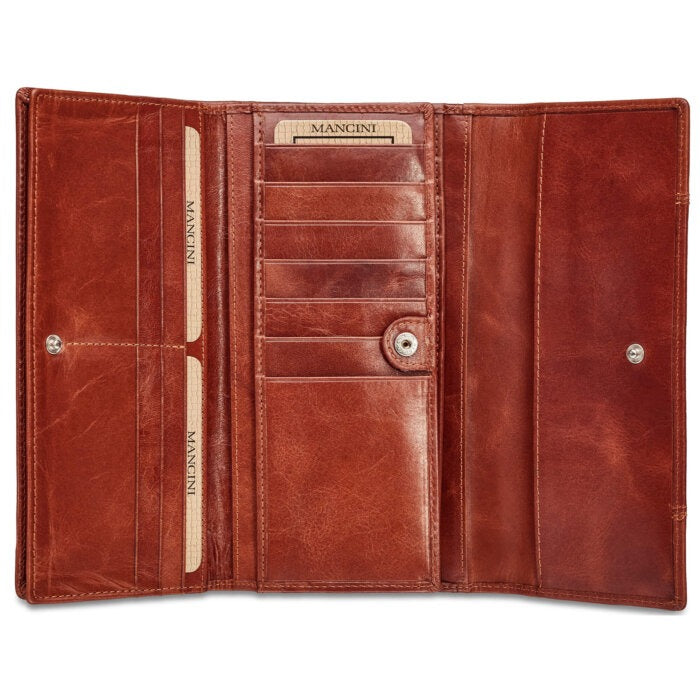 Mancini Casablanca Ladies’ RFID Secure Trifold Wallet 8