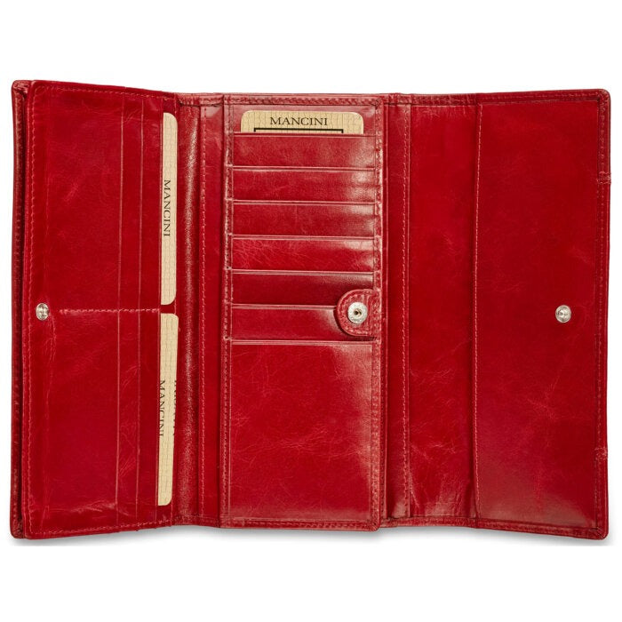 Mancini Casablanca Ladies’ RFID Secure Trifold Wallet 13