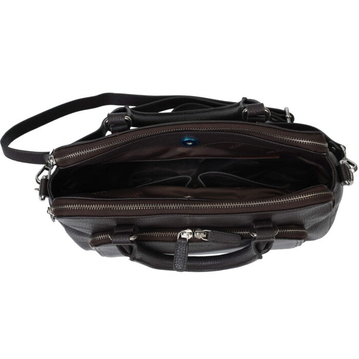 Mancini Pebbled Jennifer Satchel Bag 31