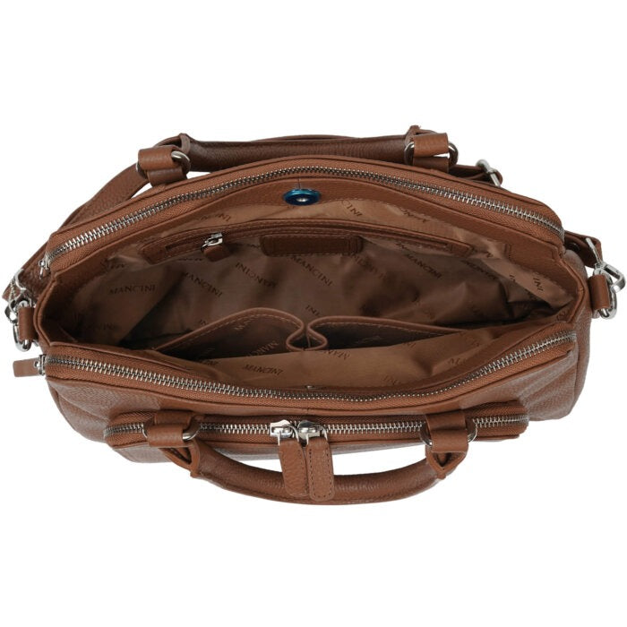 Mancini Pebbled Jennifer Satchel Bag 19