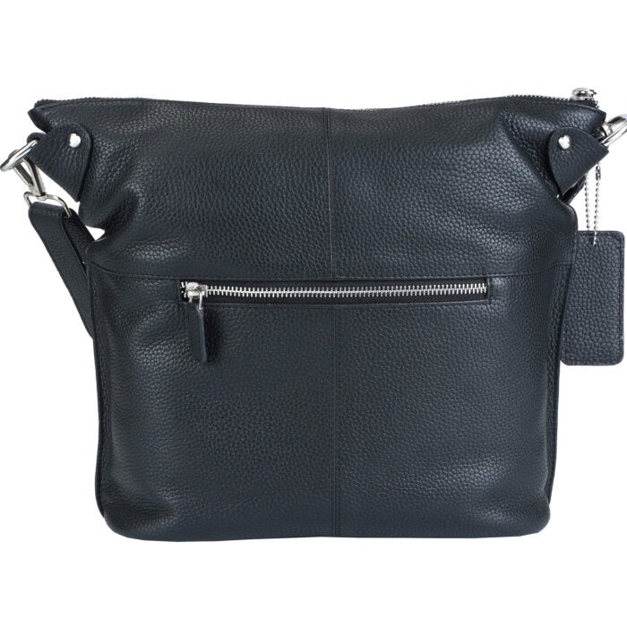 MANCINI Pebbled Susan Crossbody Hobo 7