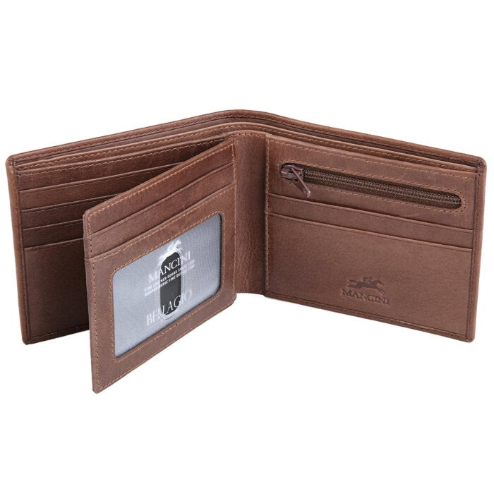 MANCINI Bellagio Center Wing RFID Wallet with Coin Pocket 8