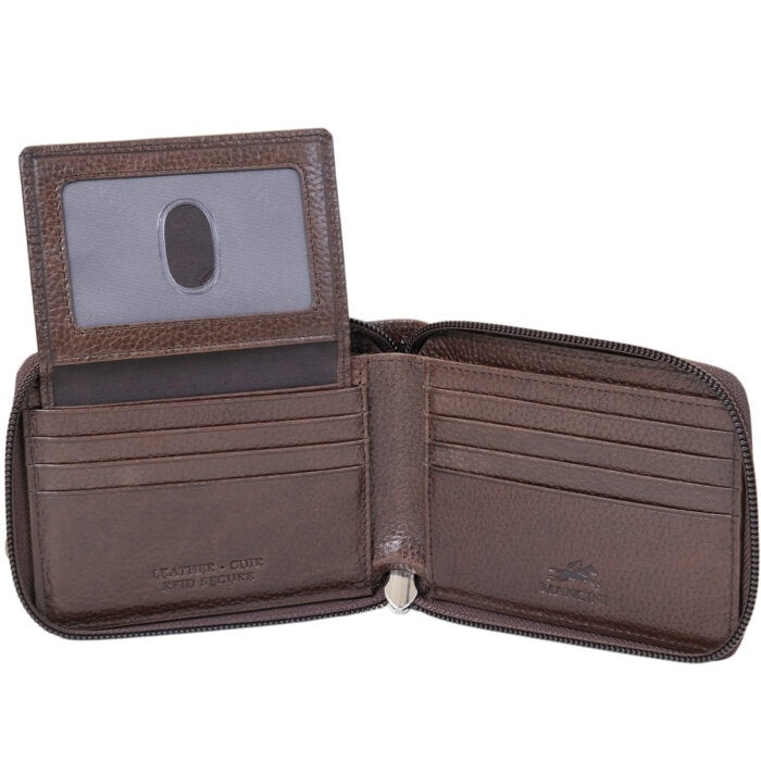 MANCINI Fifth Avenue RFID Zippered Billfold with Removable Passcase 5