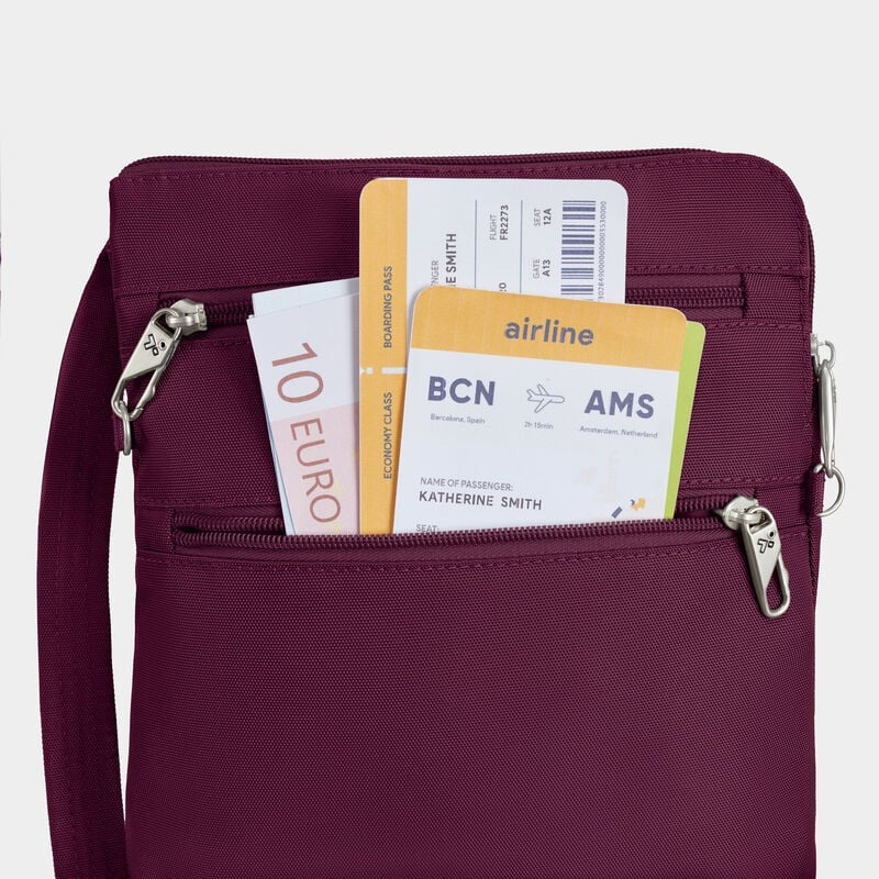Travelon Anti-Theft Classic Slim Double Zip Crossbody 6
