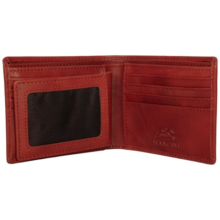 Mancini Pelle D’oro RFID Secure Center Wing Billfold 2