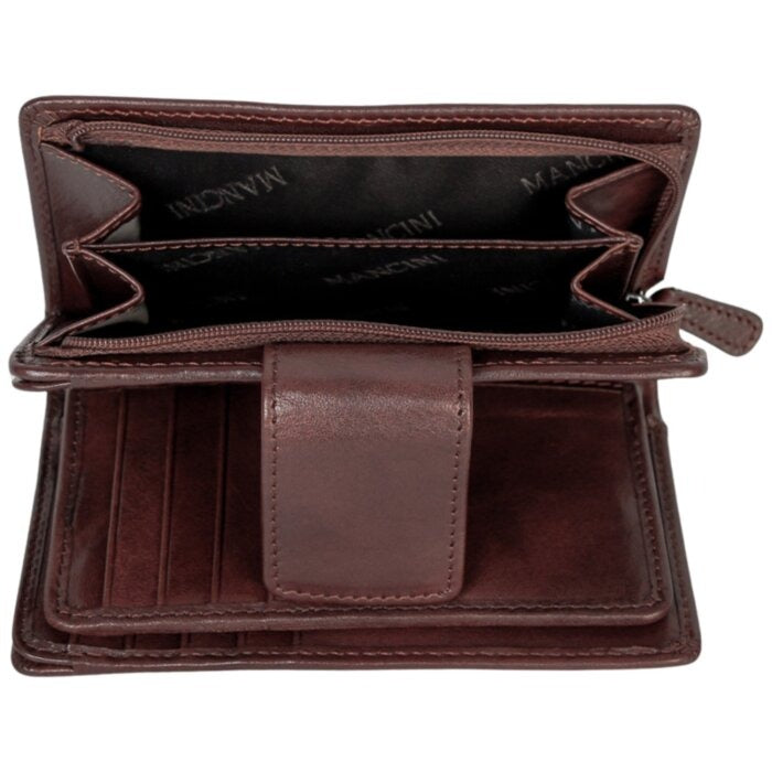 Mancini Pelle D’oro RFID Secure Medium Clutch Wallet 16