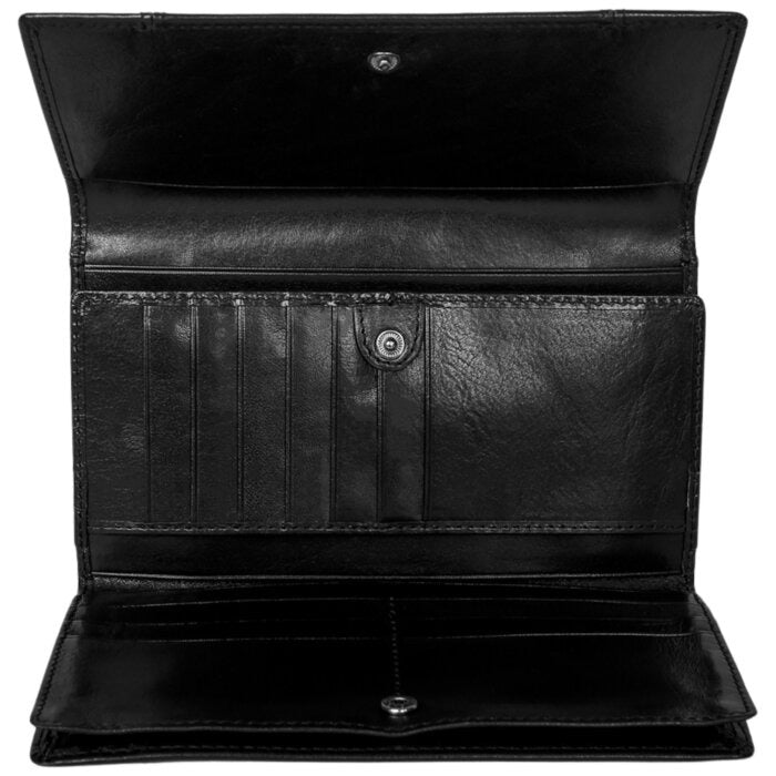 Mancini Pelle D’oro RFID Secure Quad Fold Wallet 9