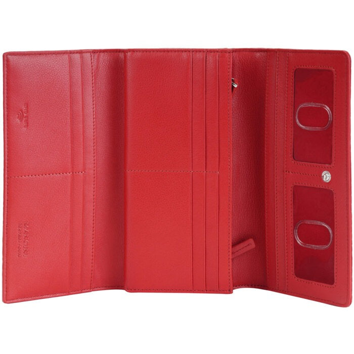 Mancini Croco2 Women’s Trifold Wallet 4