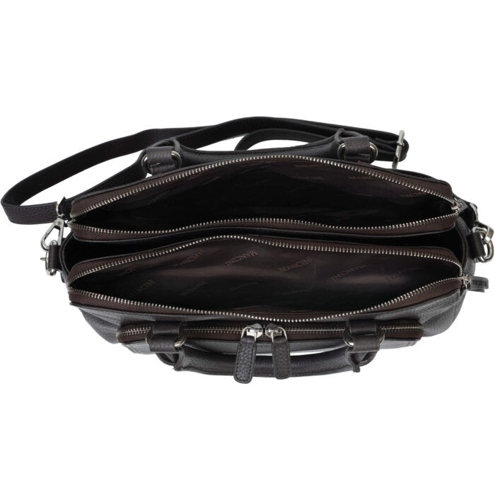 Mancini Pebbled Jennifer Satchel Bag 32