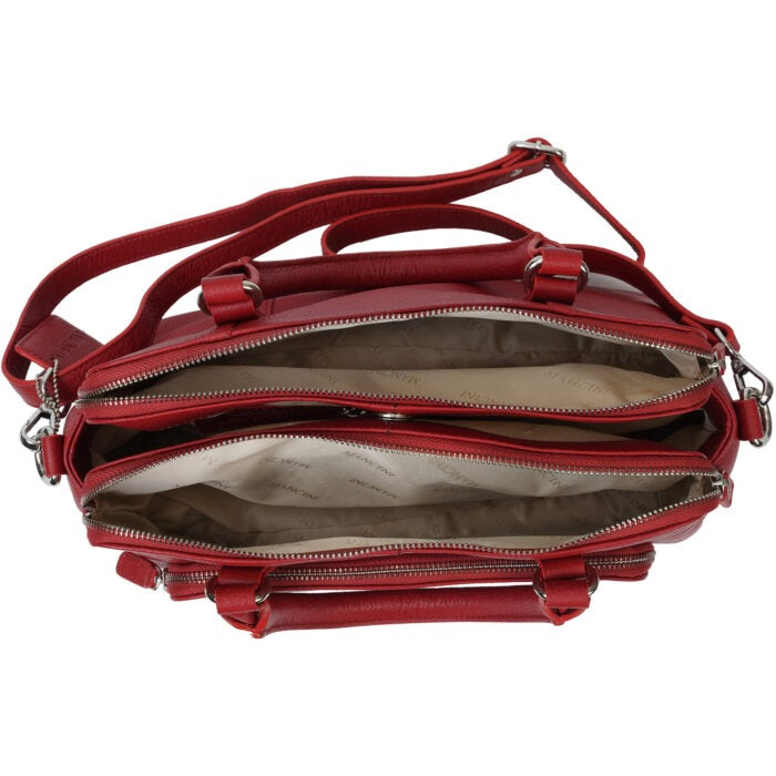 Mancini Pebbled Jennifer Satchel Bag 8