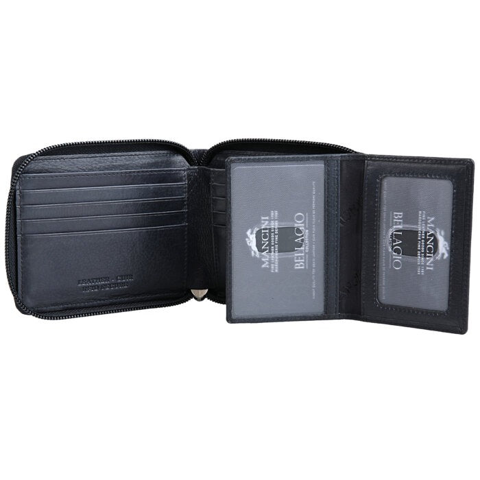 MANCINI Bellagio Zippered RFID Billfold with Removable Passcase 9