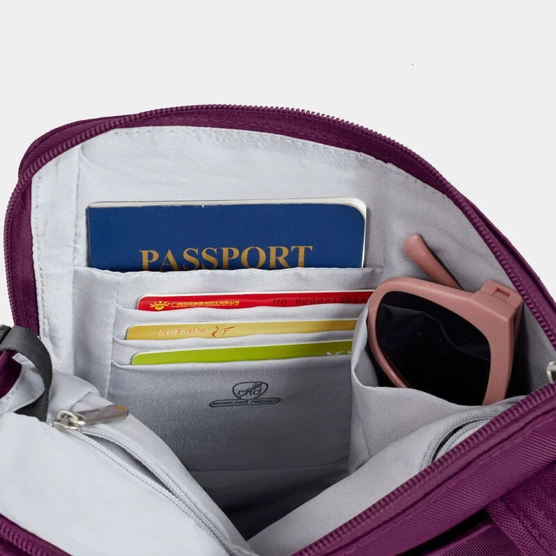 Travelon Anti-Theft Classic Slim Double Zip Crossbody 7