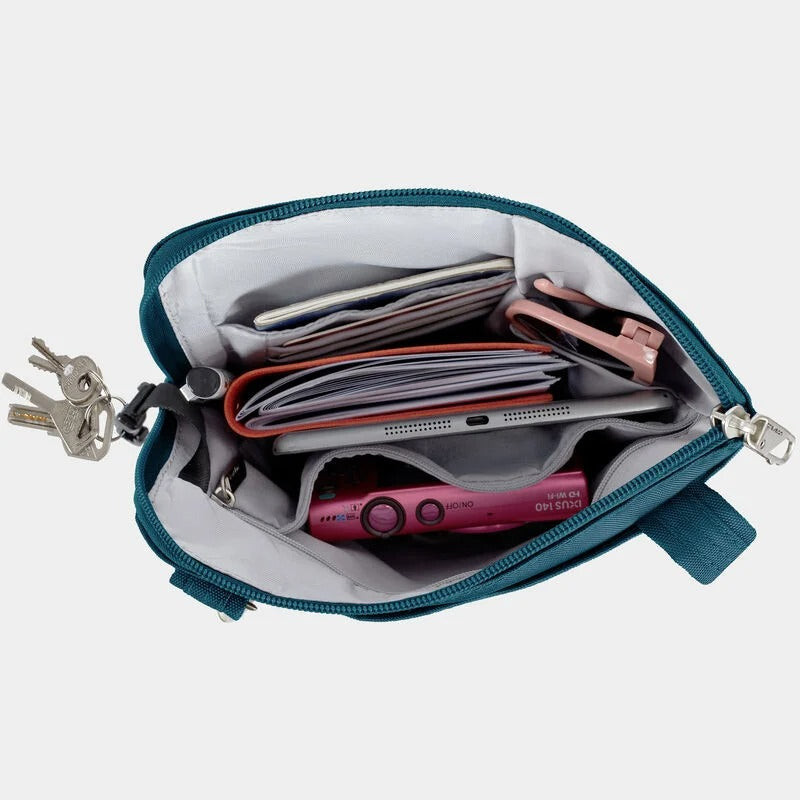 Travelon Anti-Theft Classic Slim Double Zip Crossbody 25