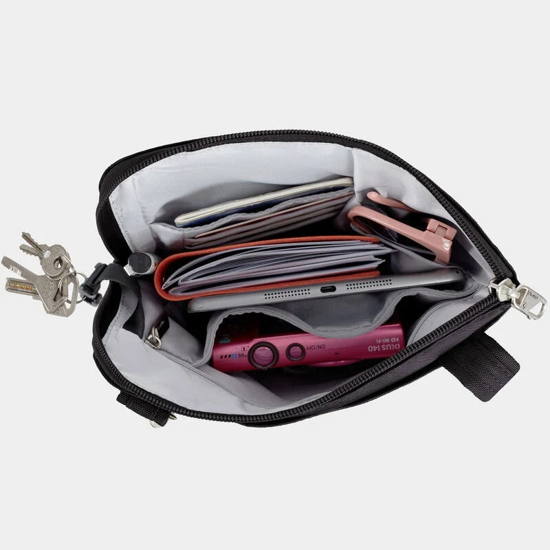 Travelon Anti-Theft Classic Slim Double Zip Crossbody 80