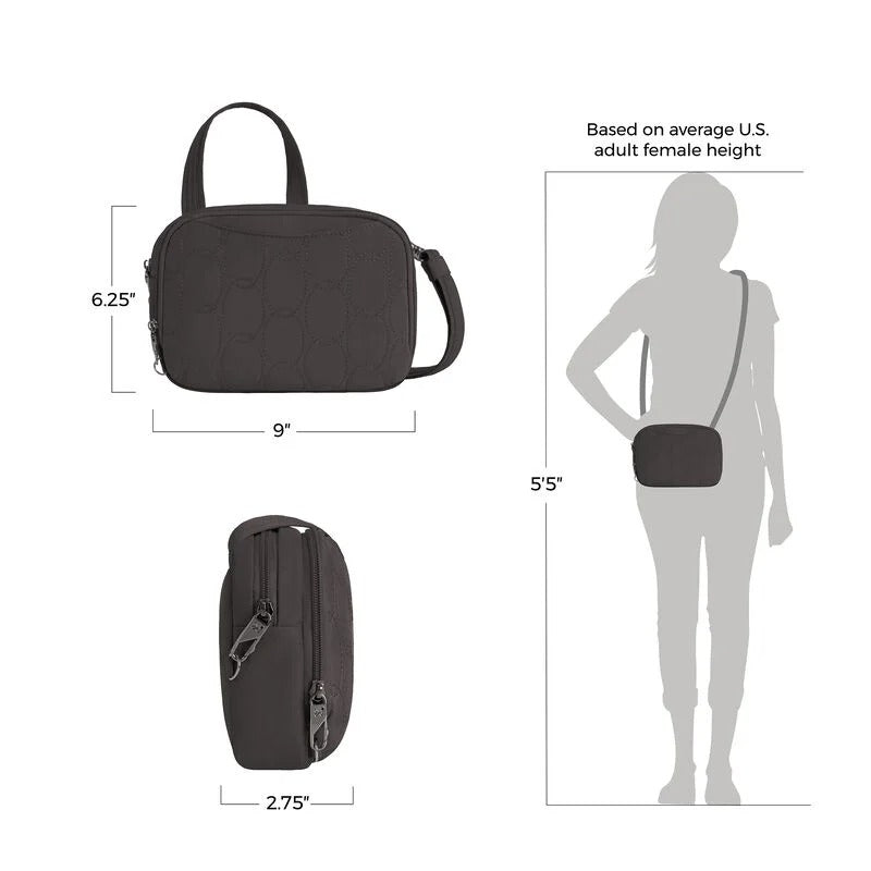 Travelon Runways Anti-Theft Double Compartment Crossbody 75