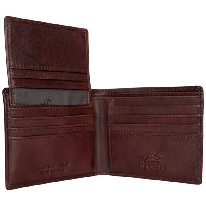 Mancini Pelle D’oro RFID Secure Left Wing Billfold 10