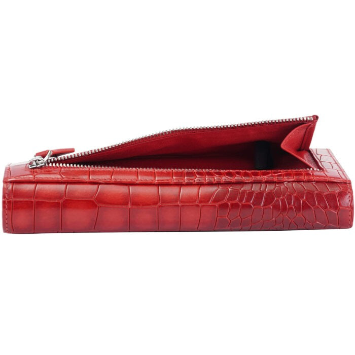 Mancini Croco2 Women’s Trifold Wallet 5