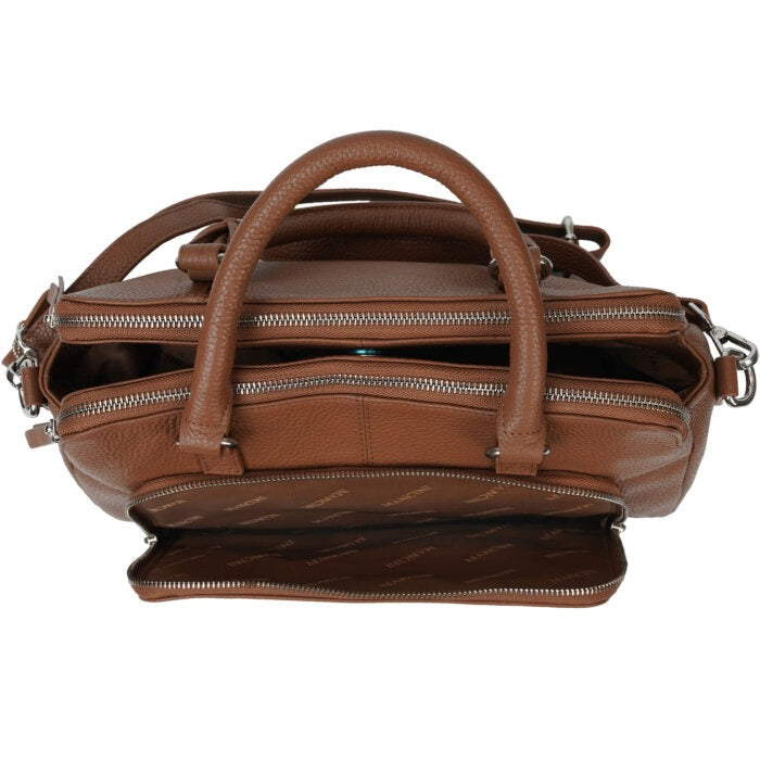 Mancini Pebbled Jennifer Satchel Bag 21