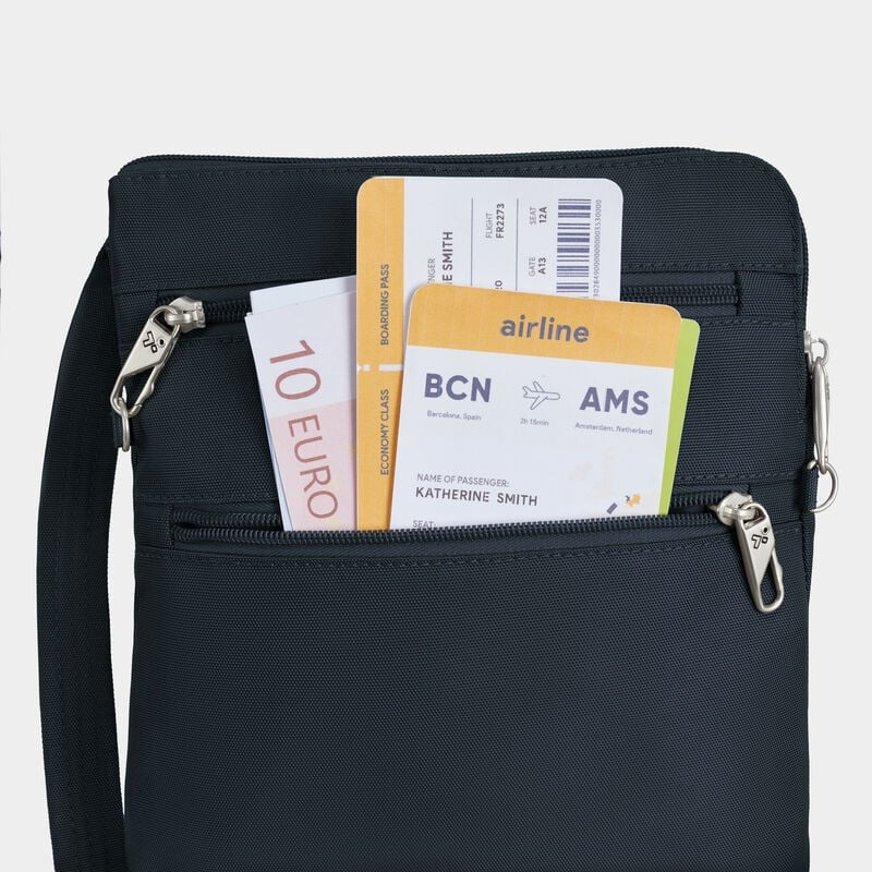 Travelon Anti-Theft Classic Slim Double Zip Crossbody 61