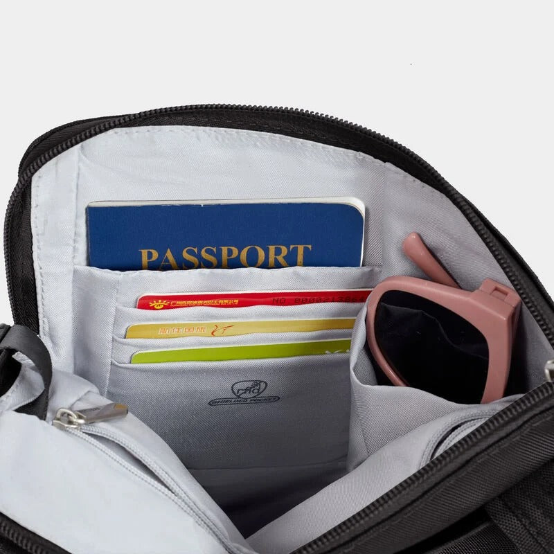 Travelon Anti-Theft Classic Slim Double Zip Crossbody 82