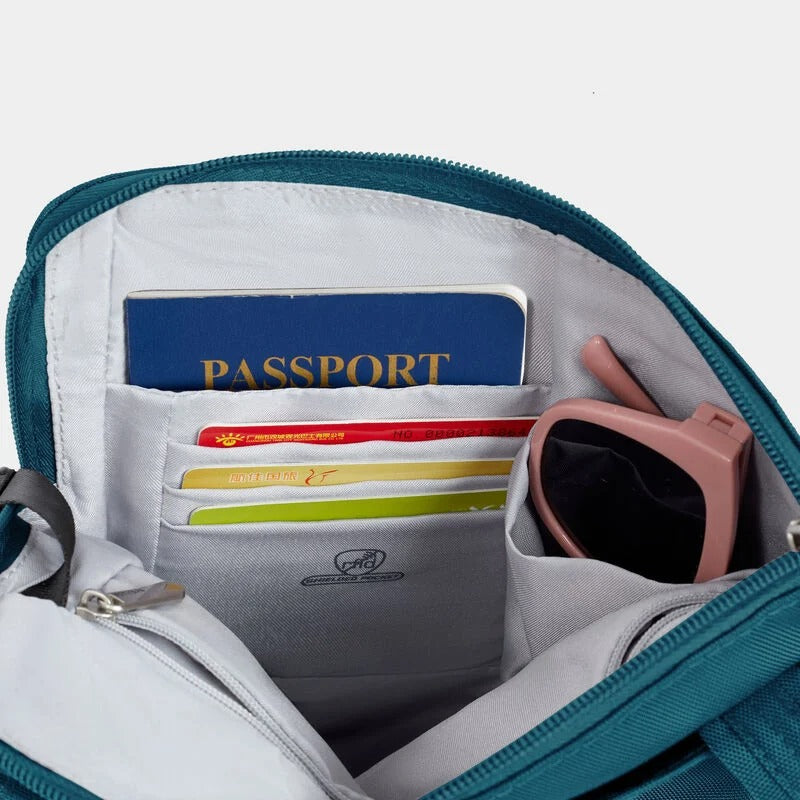 Travelon Anti-Theft Classic Slim Double Zip Crossbody 28