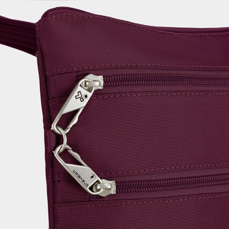 Travelon Anti-Theft Classic Slim Double Zip Crossbody 11