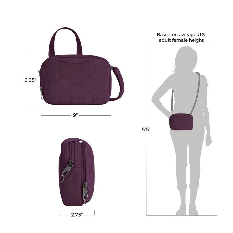 Travelon Runways Anti-Theft Double Compartment Crossbody 37