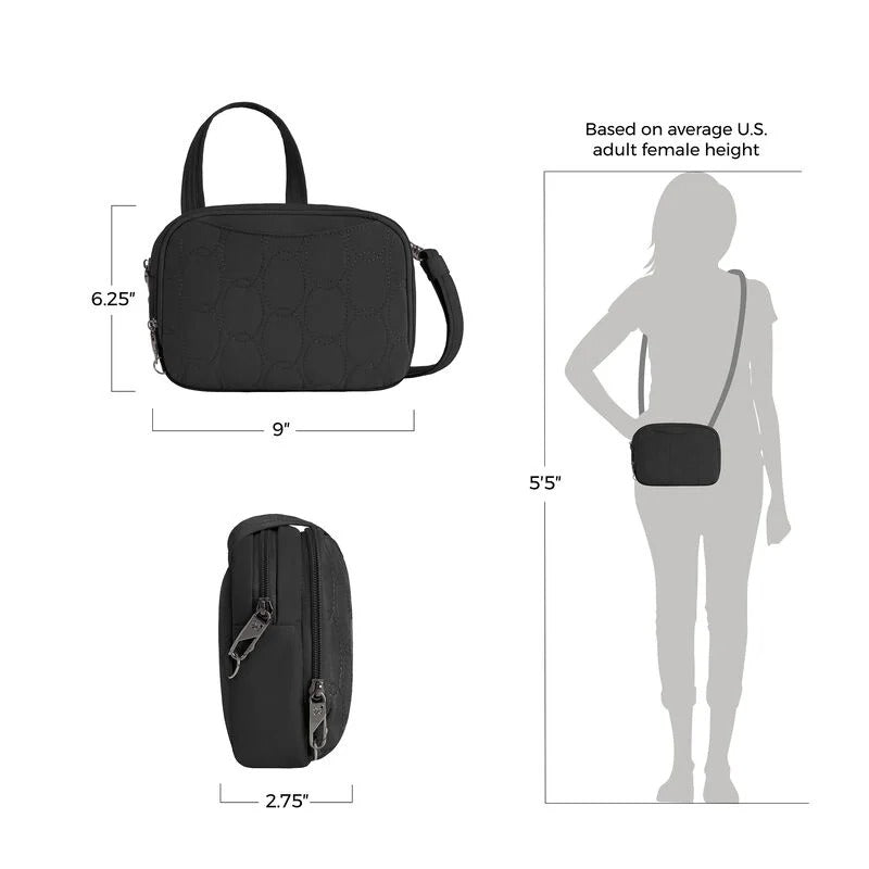 Travelon Runways Anti-Theft Double Compartment Crossbody 82