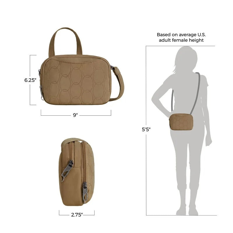 Travelon Runways Anti-Theft Double Compartment Crossbody 55