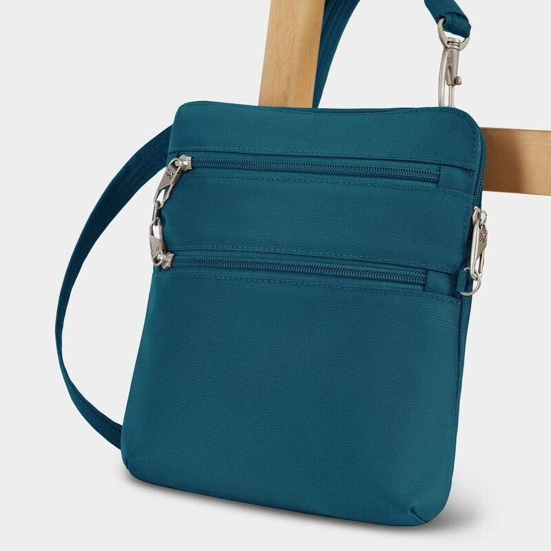 Travelon Anti-Theft Classic Slim Double Zip Crossbody 20