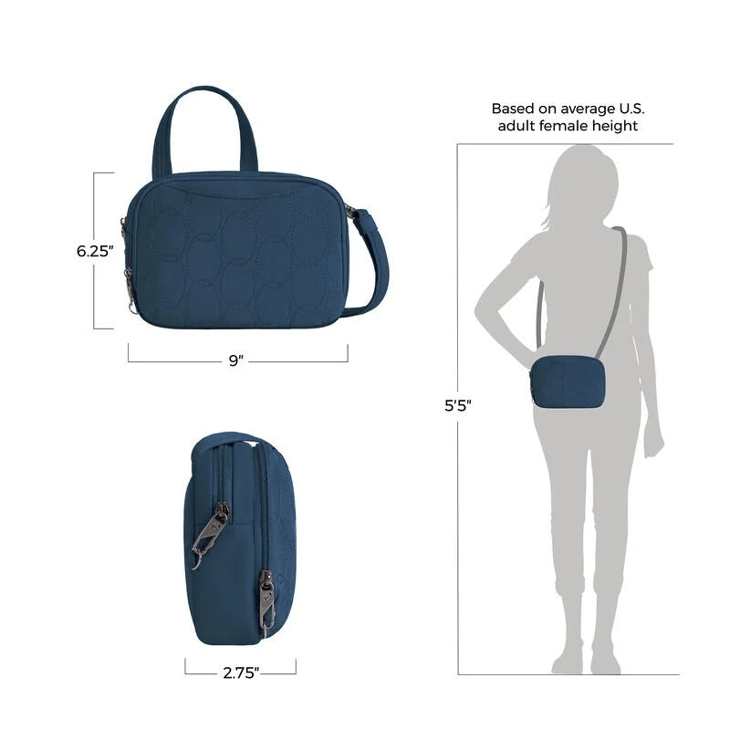 Travelon Runways Anti-Theft Double Compartment Crossbody 19