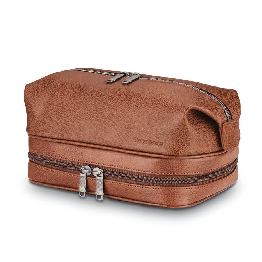 Samsonite Classic Leather Zip Bottom Travel Kit 1