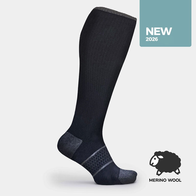 Travelon Merino Wool Blend Compression Socks, Large - Black 1