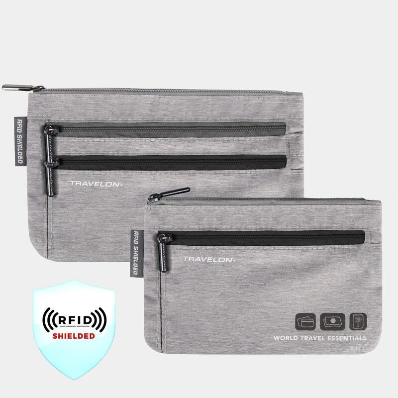 Travelon World Travel Essentials Currency &amp; Passport Organizer Set 5