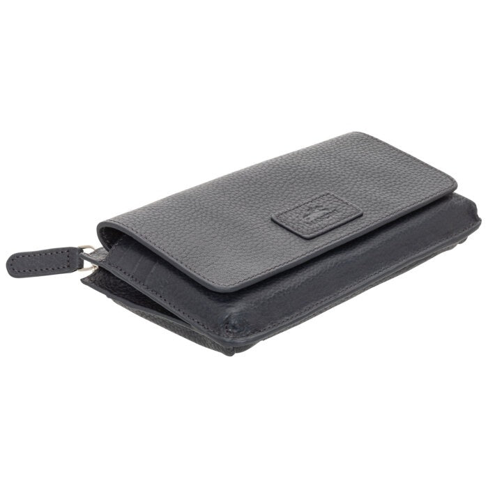 Mancini Pebbled Ladies RFID Crossbody Wallet 28