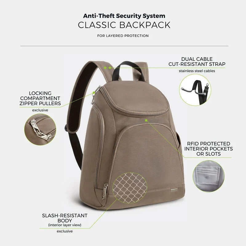 Travelon Anti-Theft Classic Backpack 16