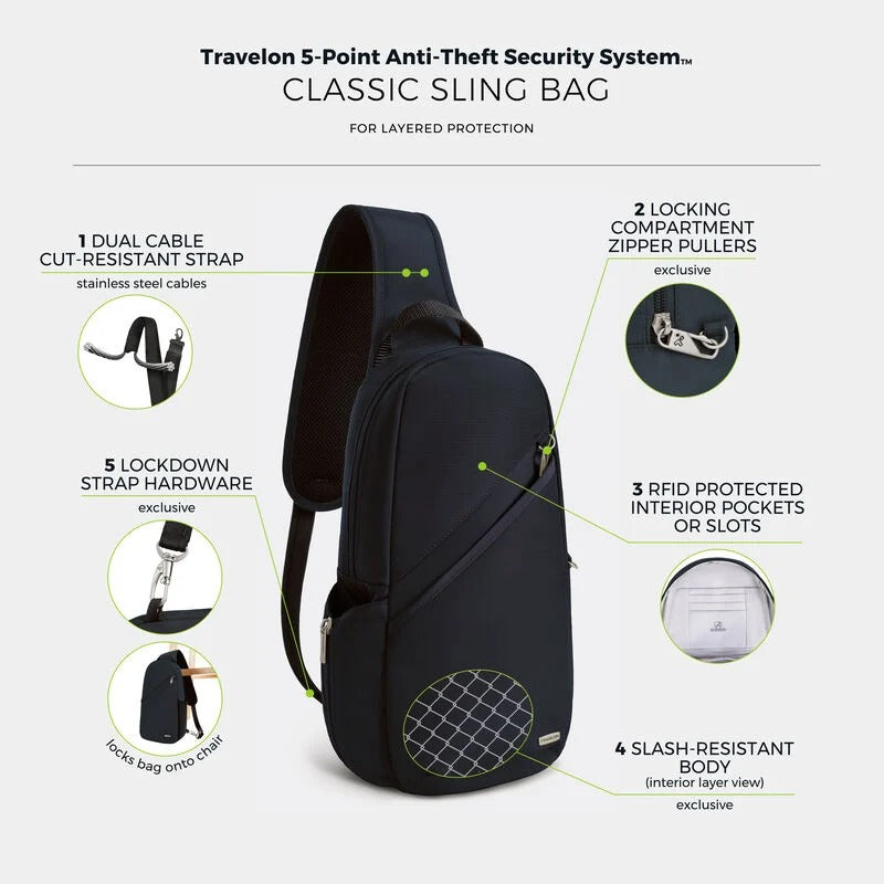 Travelon Anti-Theft Classic Sling Bag 48
