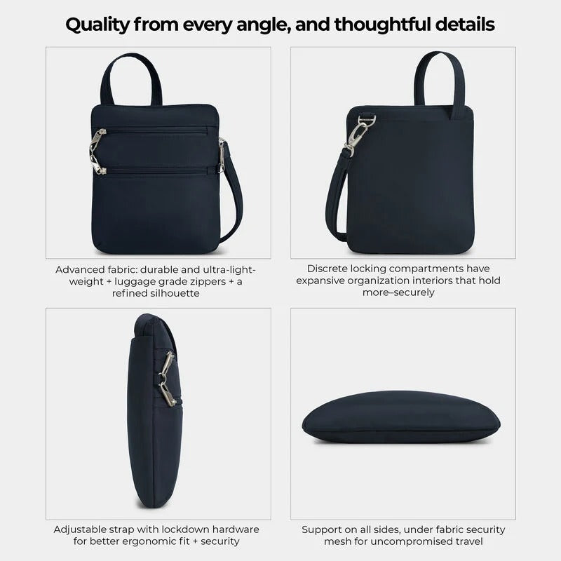 Travelon Anti-Theft Classic Slim Double Zip Crossbody 67