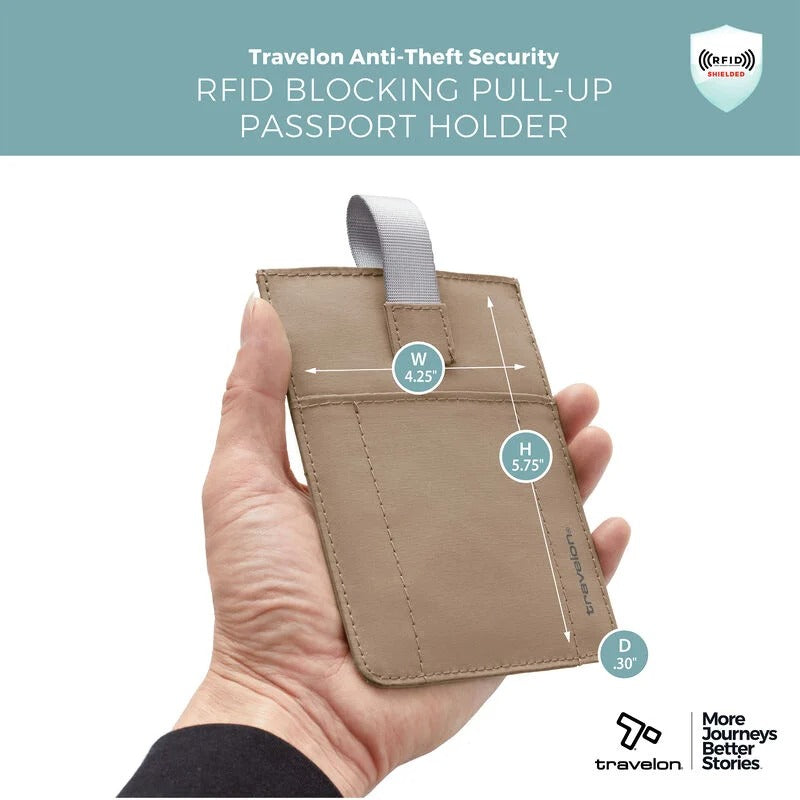 Travelon RFID Blocking Pull-Up Passport Holder 24