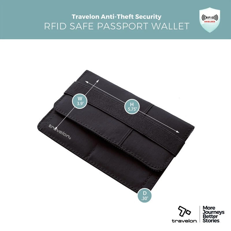 Travelon RFID Blocking Flap Closure Passport Case 8