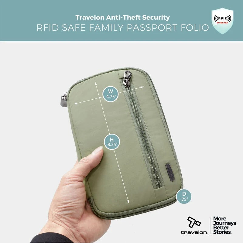 Travelon RFID Blocking Family Passport Wallet 52