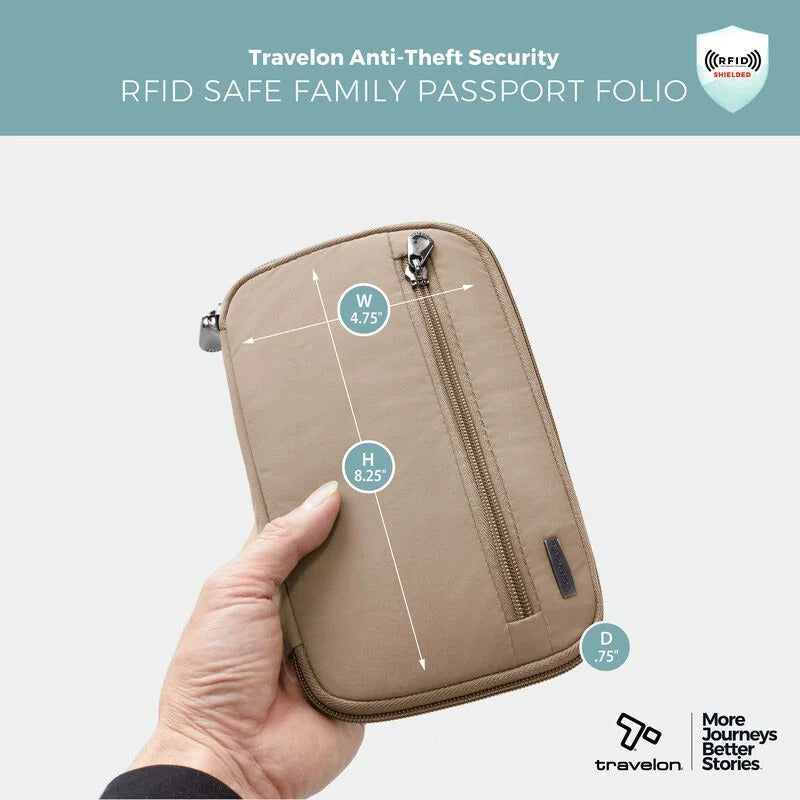 Travelon RFID Blocking Family Passport Wallet 35
