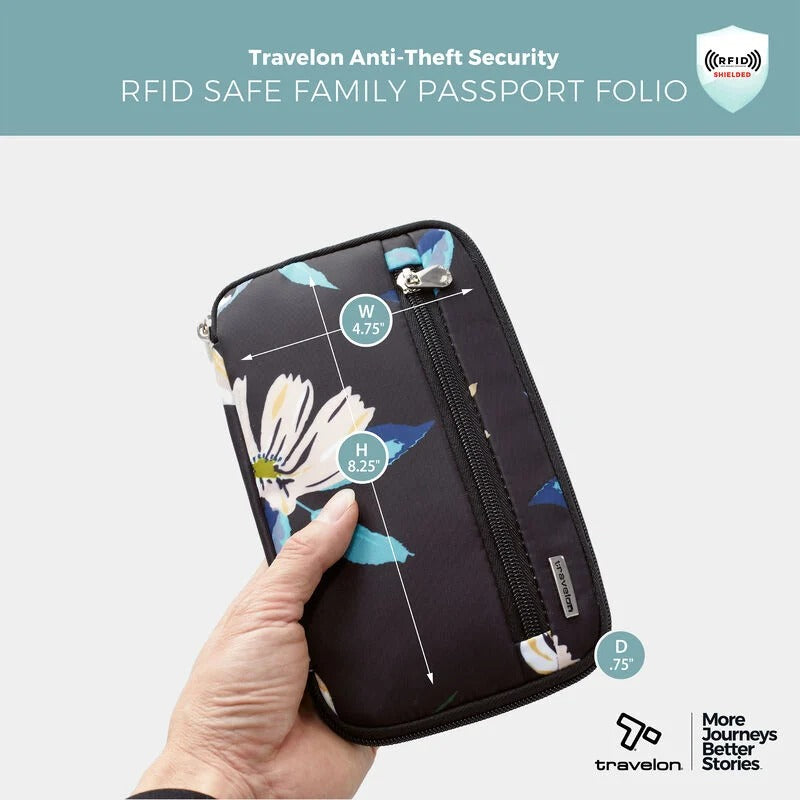 Travelon RFID Blocking Family Passport Wallet 11