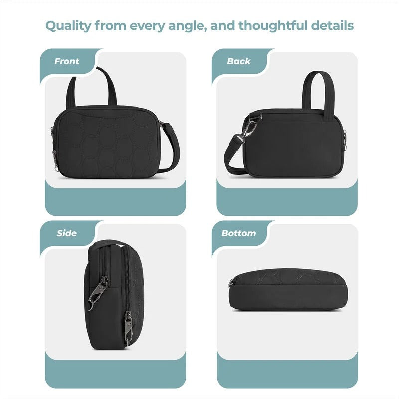 Travelon Runways Anti-Theft Double Compartment Crossbody 11