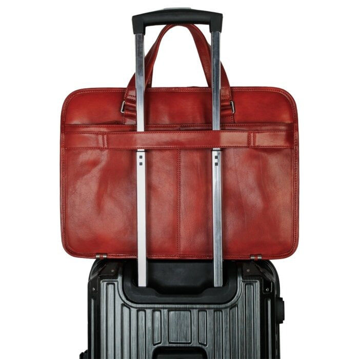 Mancini Pelle D’oro Triple Compartment 15.6” Laptop / Tablet Briefcase 10